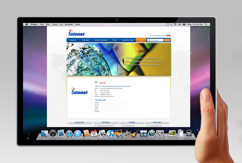 INFONET - Thiết kế thương hiệu công ty công nghệ mạng INFONET