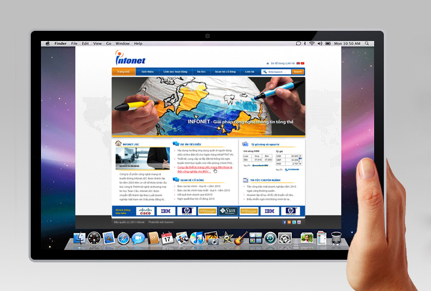 INFONET - Thiết kế thương hiệu công ty công nghệ mạng INFONET