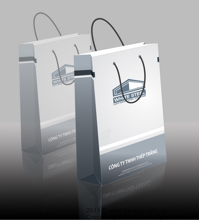 WHITE STEEL - Thiết kế nhận diện thương hiệu Công ty Thép Trắng