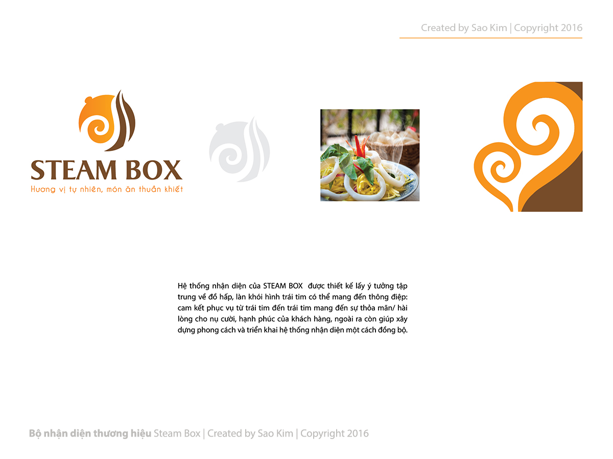 STEAM BOX - Thiết kế logo và nhận diện thương hiệu nhà hàng đồ hấp Steam Box