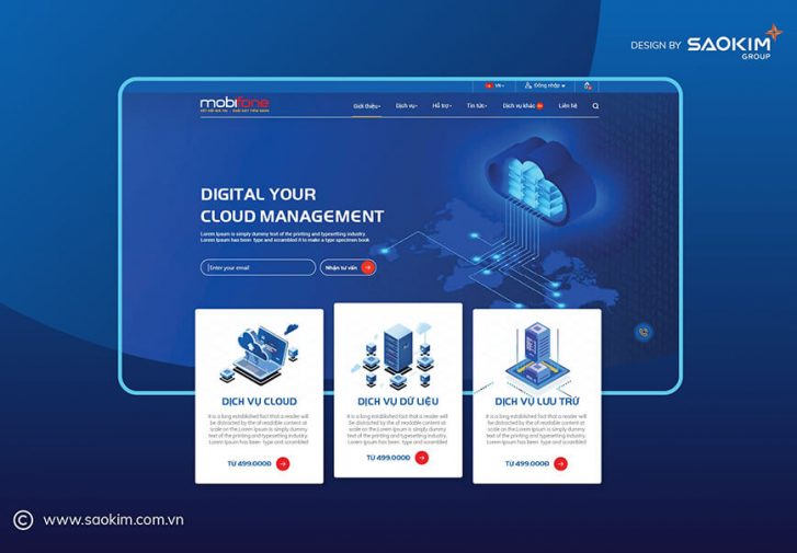 Dự án thiết kế Website do Sao Kim thực hiện: Mobifone Cloud (1)