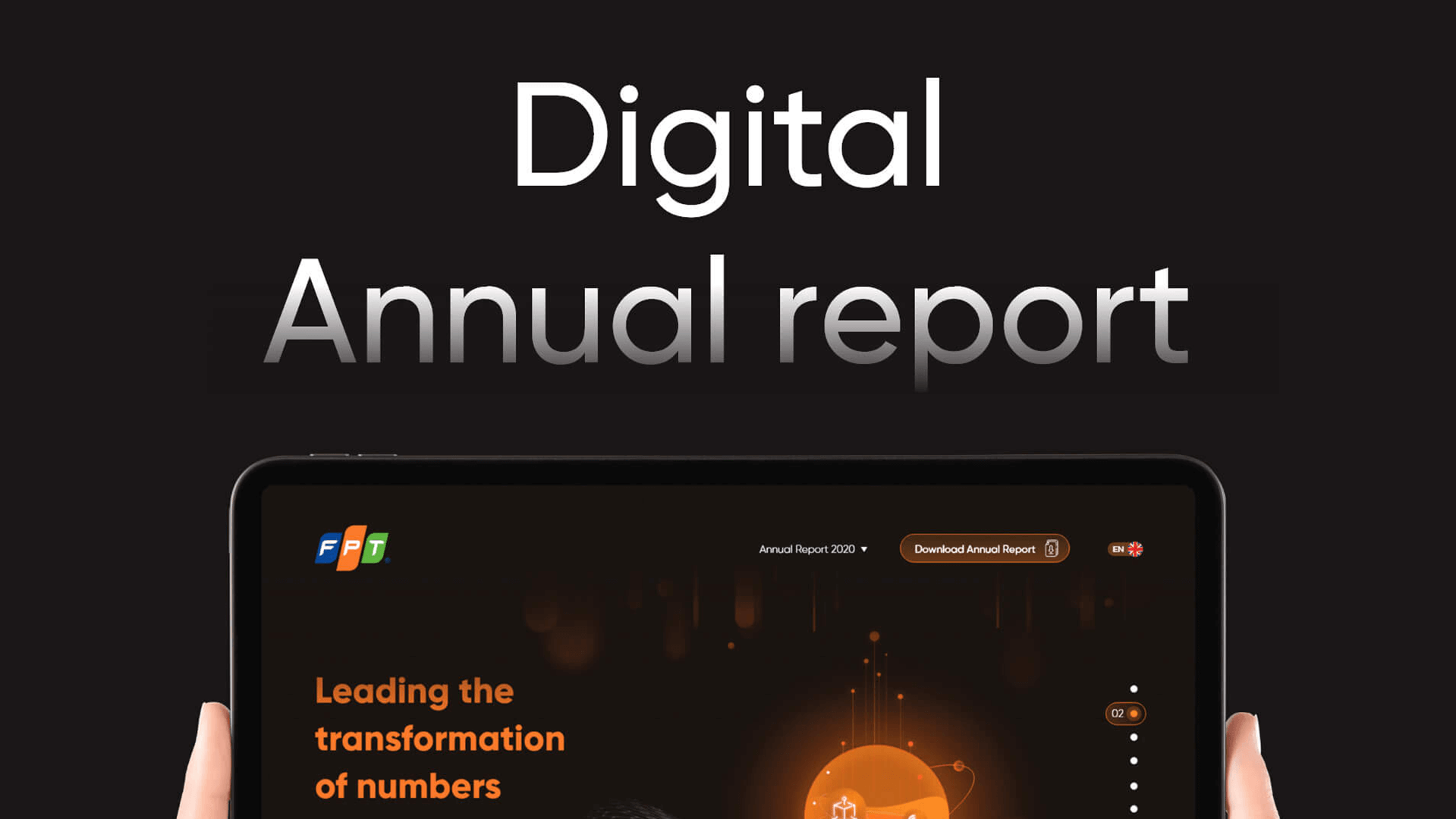 Dự án thiết kế website FPT Digital Annual Report 2020 - Sao Kim Branding
