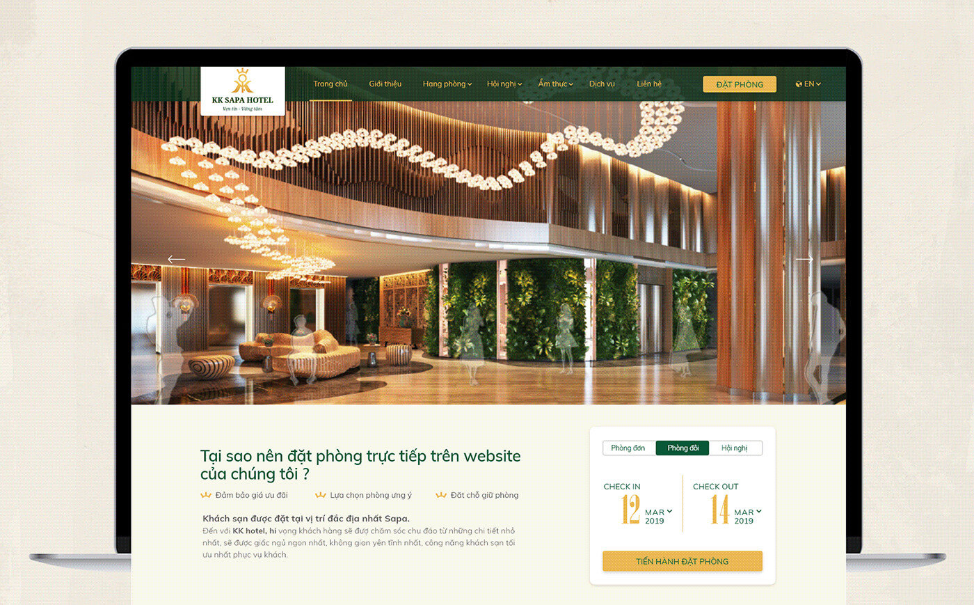 Dự án thiết kế Website KK Sapa Hotel - 01