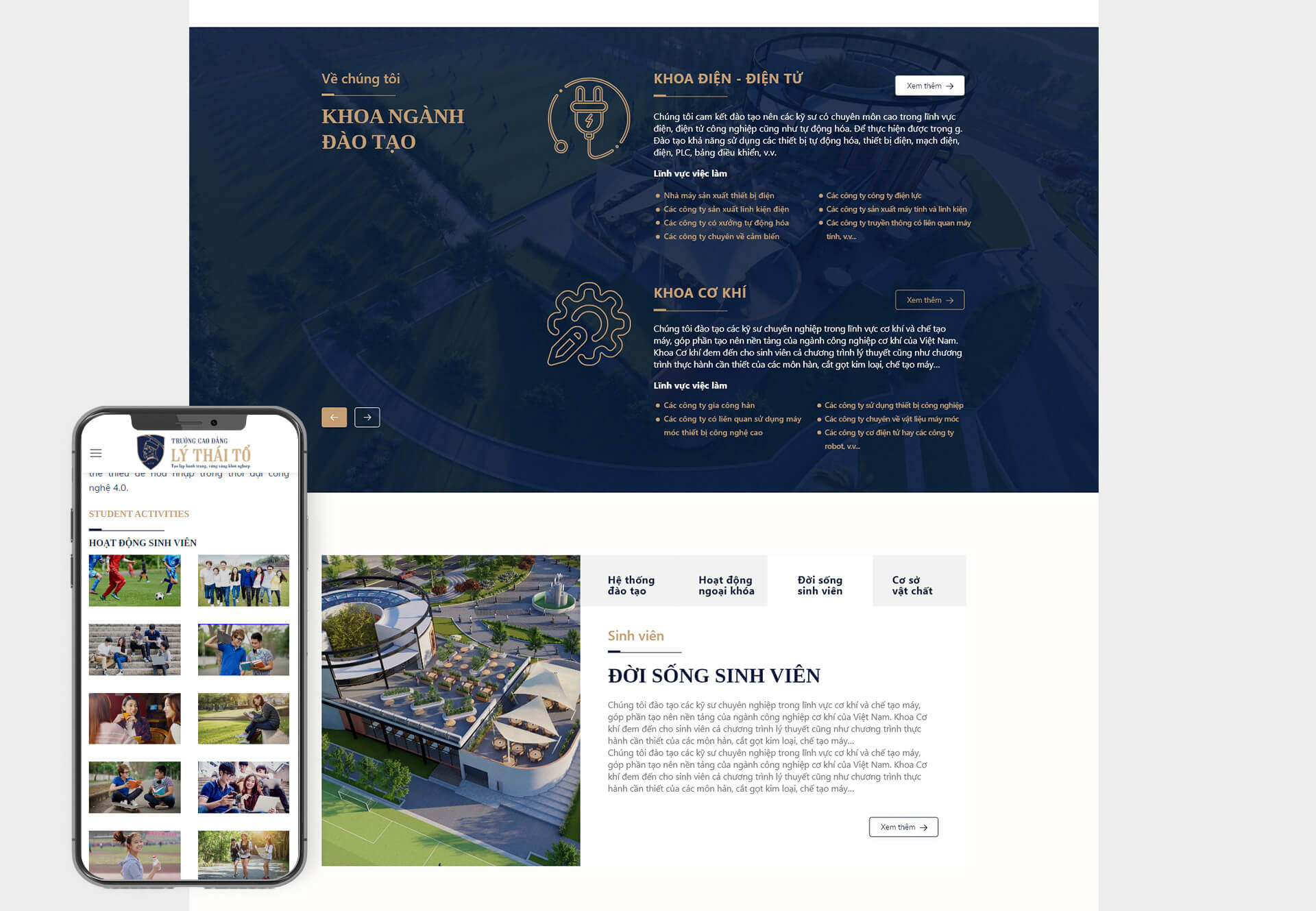 Dự án thiết kế Website, thương hiệu Cao Đẳng Lý Thái Tổ - 18