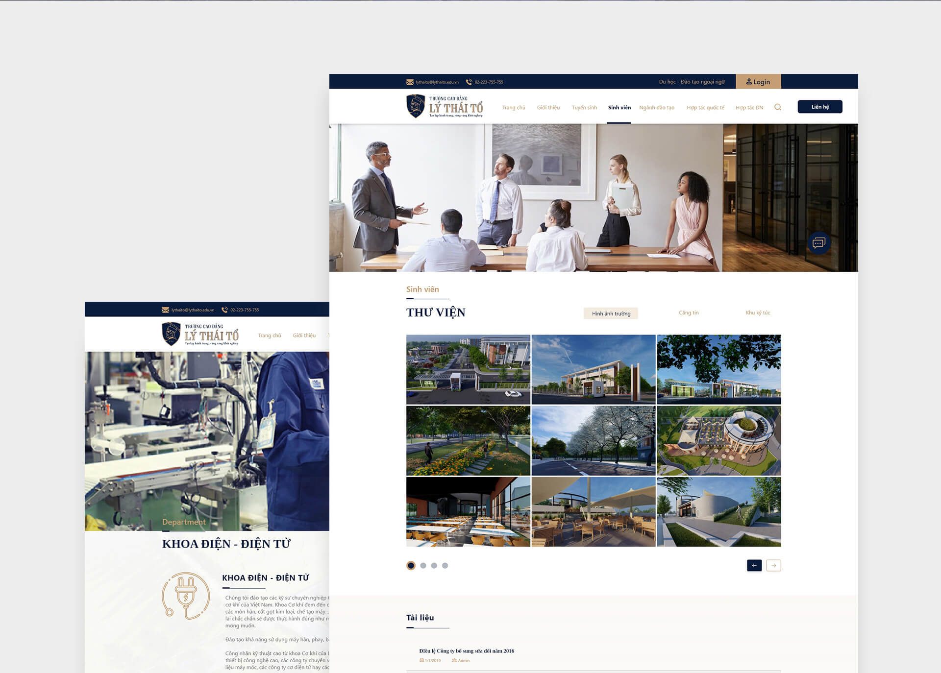 Dự án thiết kế Website, thương hiệu Cao Đẳng Lý Thái Tổ - 22