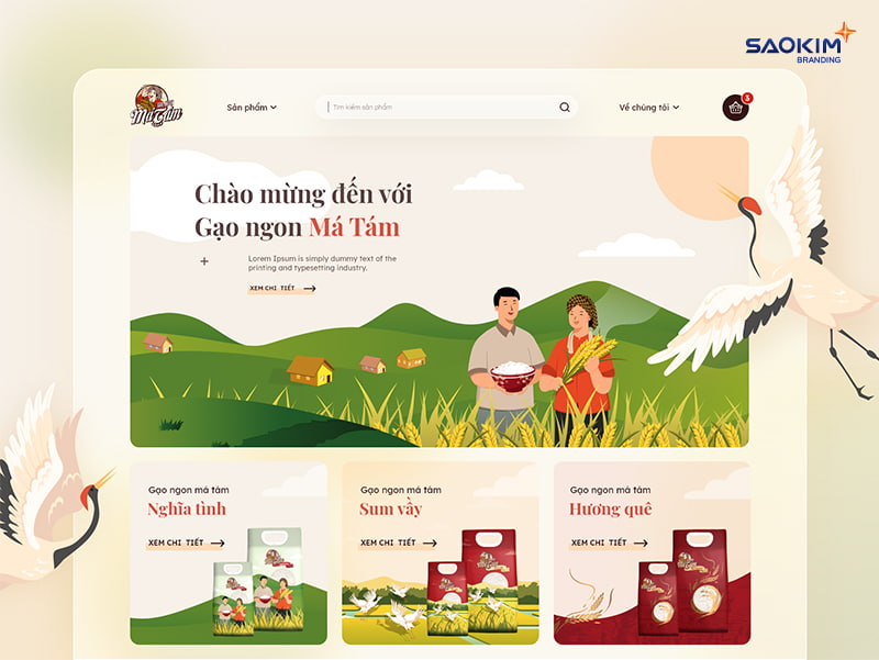 Dự án thiết kế website Gạo Ngon Má Tám - 1