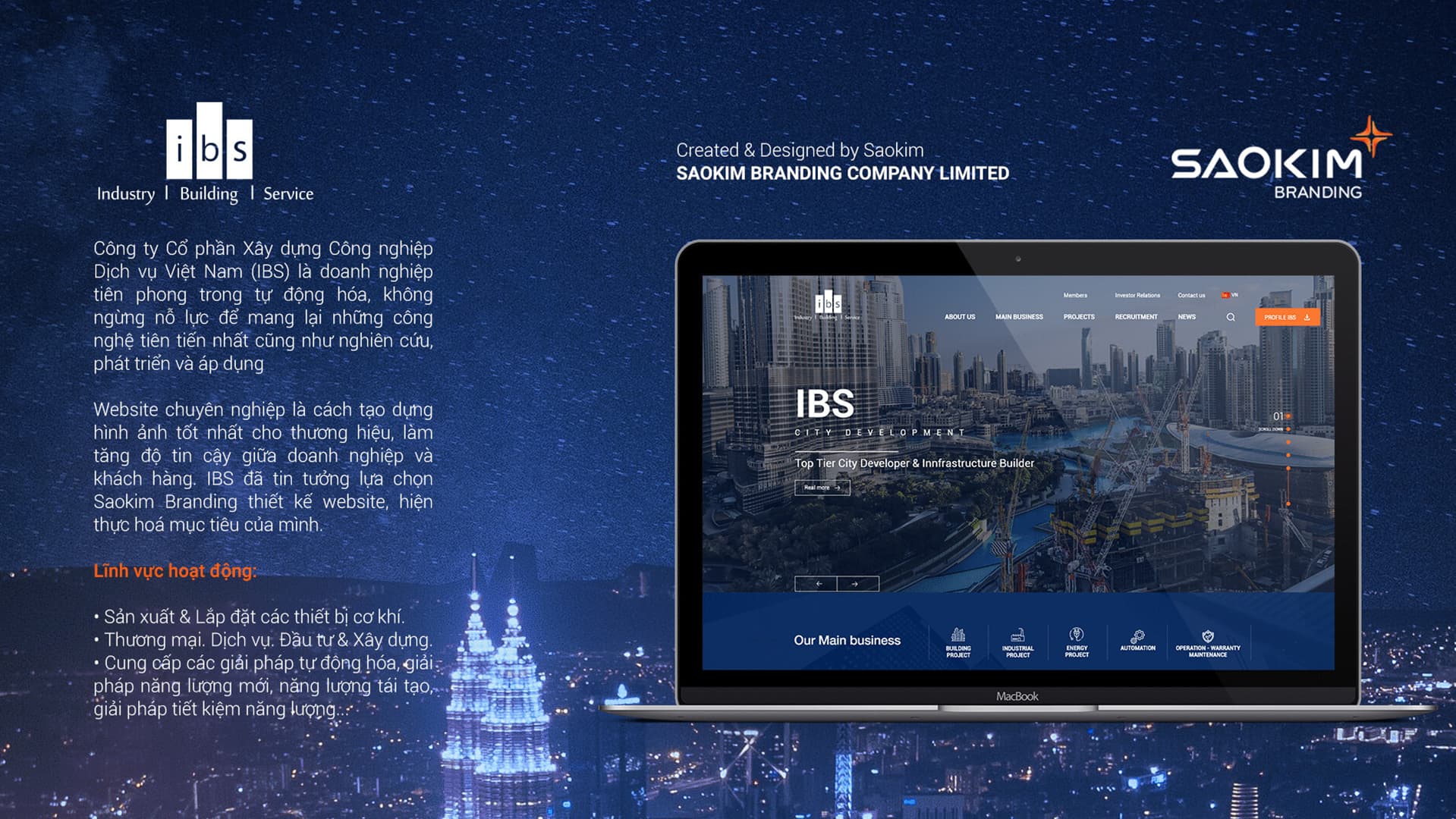 Dự án thiết kế website IBS - Sao Kim Branding