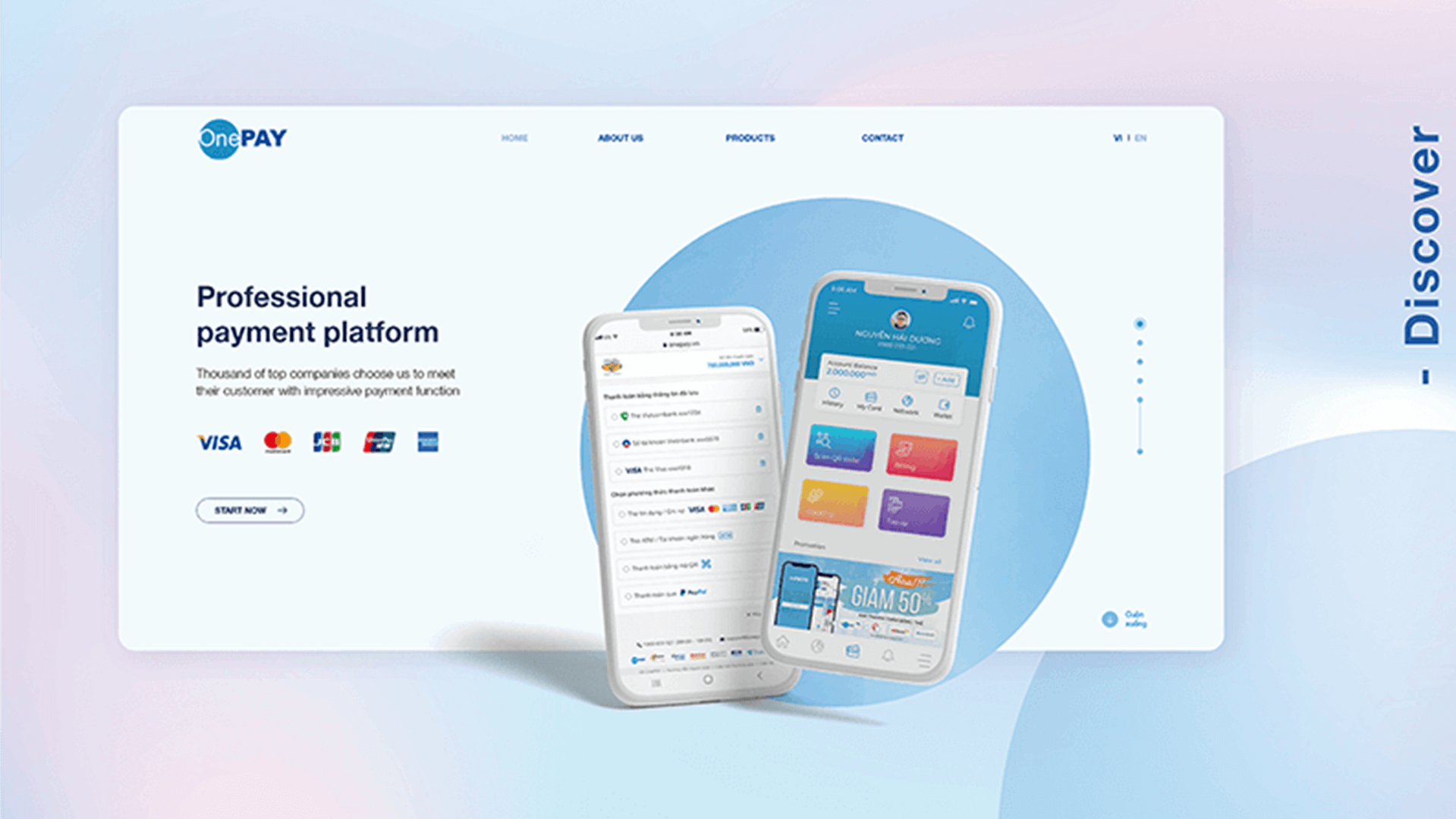 Dự án thiết kế website OnePay- Sao Kim Branding