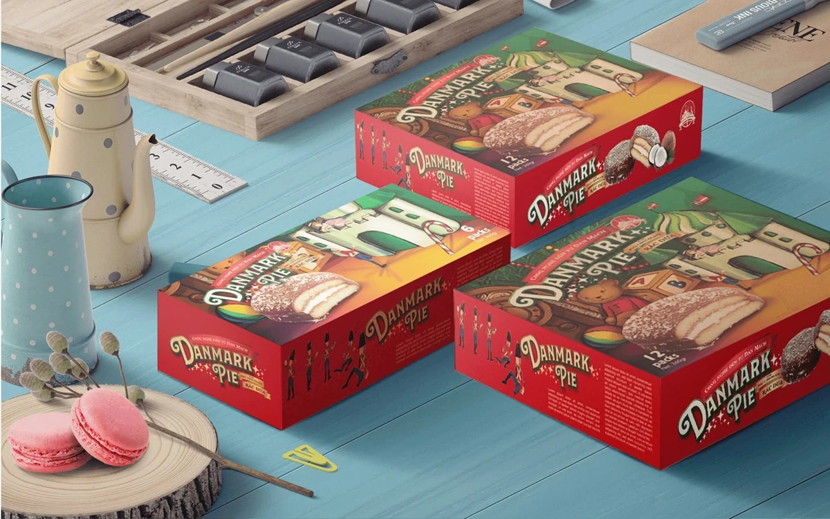 Dự án thiết kế bao bì nhãn mác sản phẩm Danmark Pie