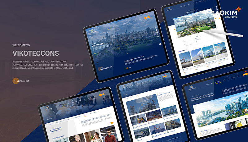 Dự án thiết kế website Vikoteccons - 2