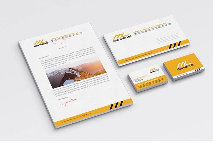 Phối cảnh nhận diện văn phòng của Tăng Thiên Lộc