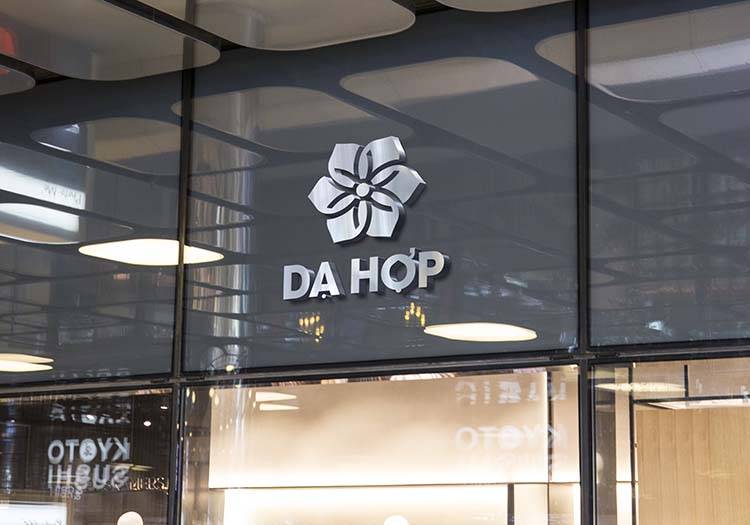 Phối cảnh thiết kế logo dạ hợp.