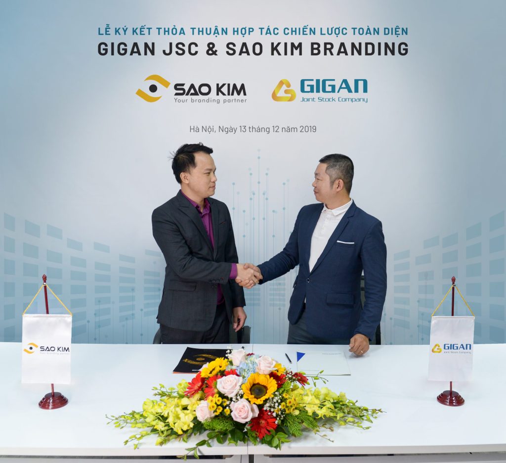 Lễ ký kết thỏa thuận hợp tác chiến lược giữa SAO KIM BRANDING và GIGAN JSC
