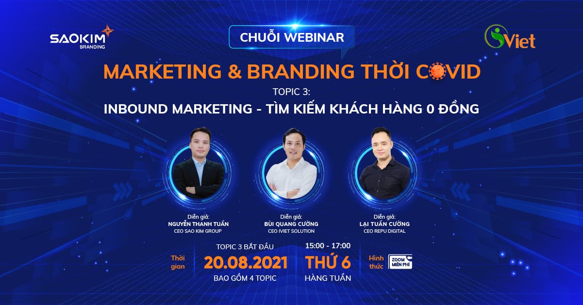 Webinar: Inbound Marketing - Tìm kiếm khách hàng 0 đ