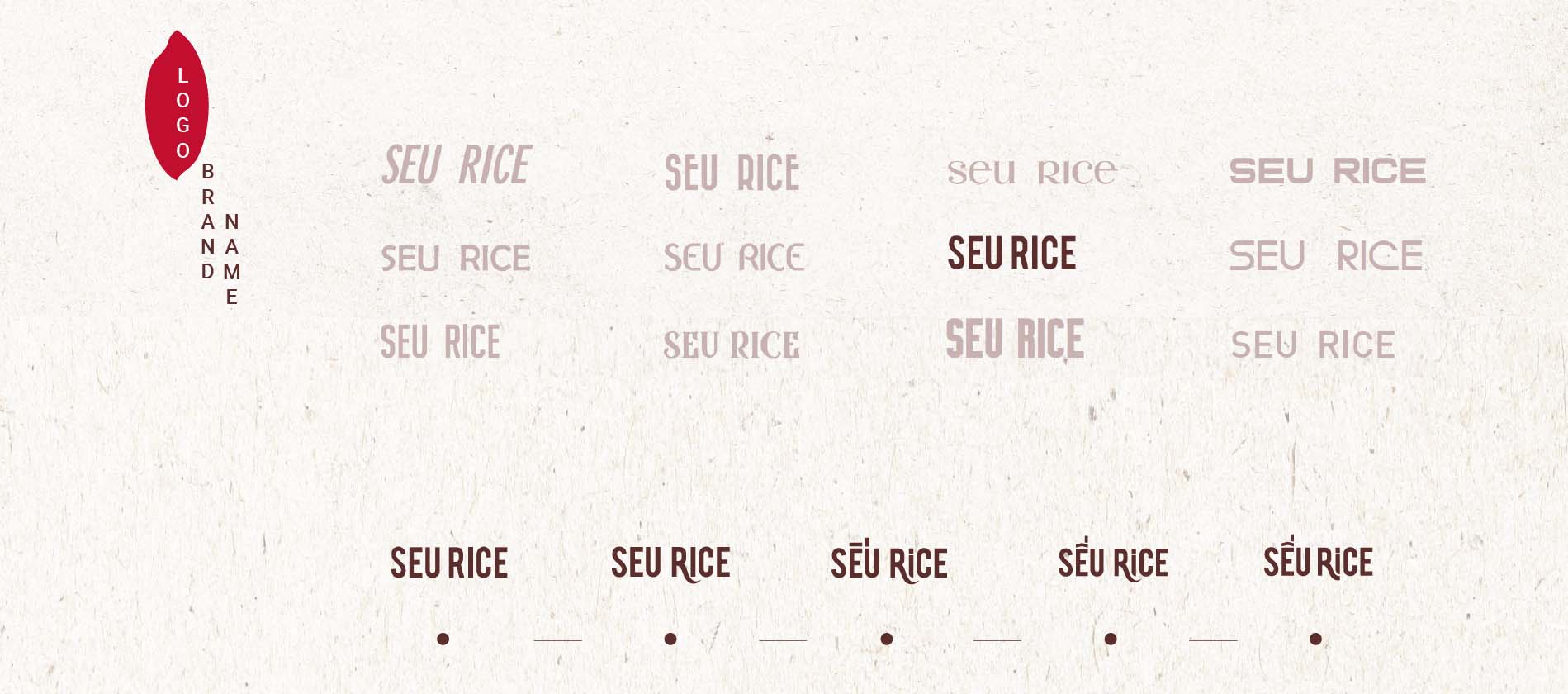 Dự án thiết kế thương hiệu SẾU RICE - Font chữ