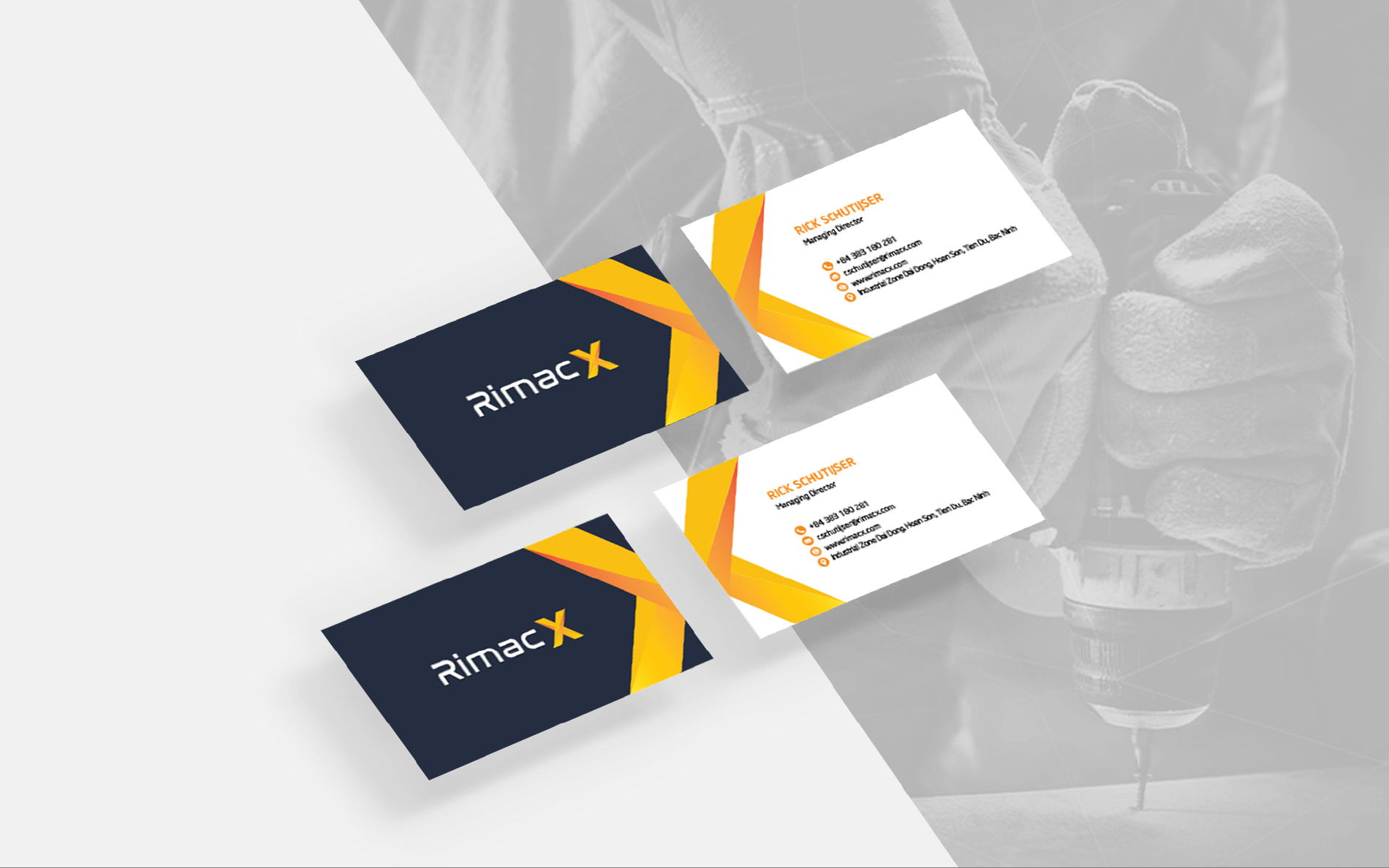 Dự án thiết kế thương hiệu Rimac X - Name Card