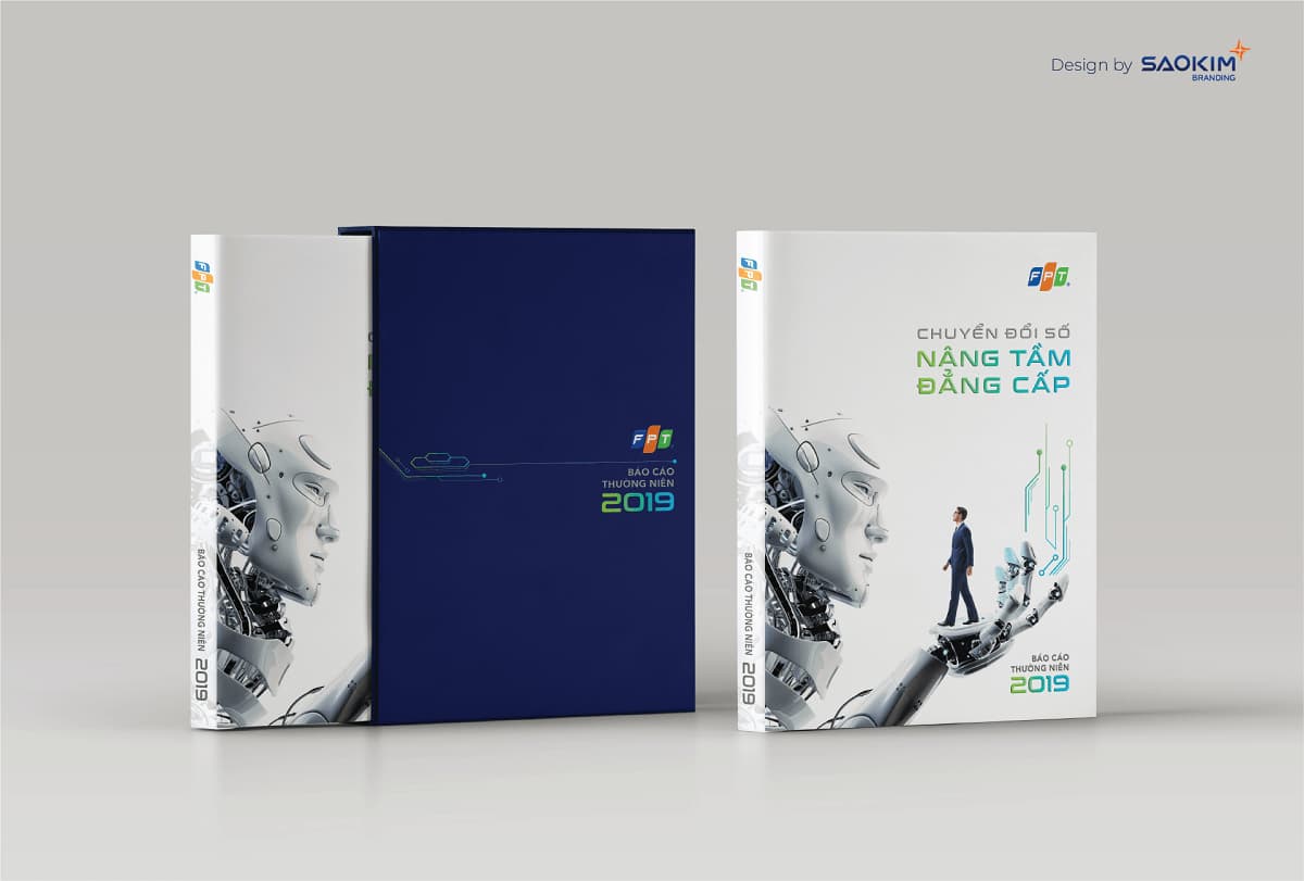 Mẫu Báo cáo thường niên FPT 2019 do Sao Kim thiết kế
