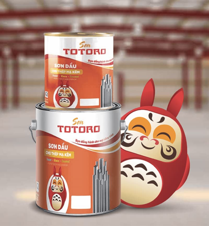 Dự án thiế kế bao bì nhãn mác sản phẩm, thiết kế nhận diện Sơn TOTORO do Sao Kim Branding thực hiện