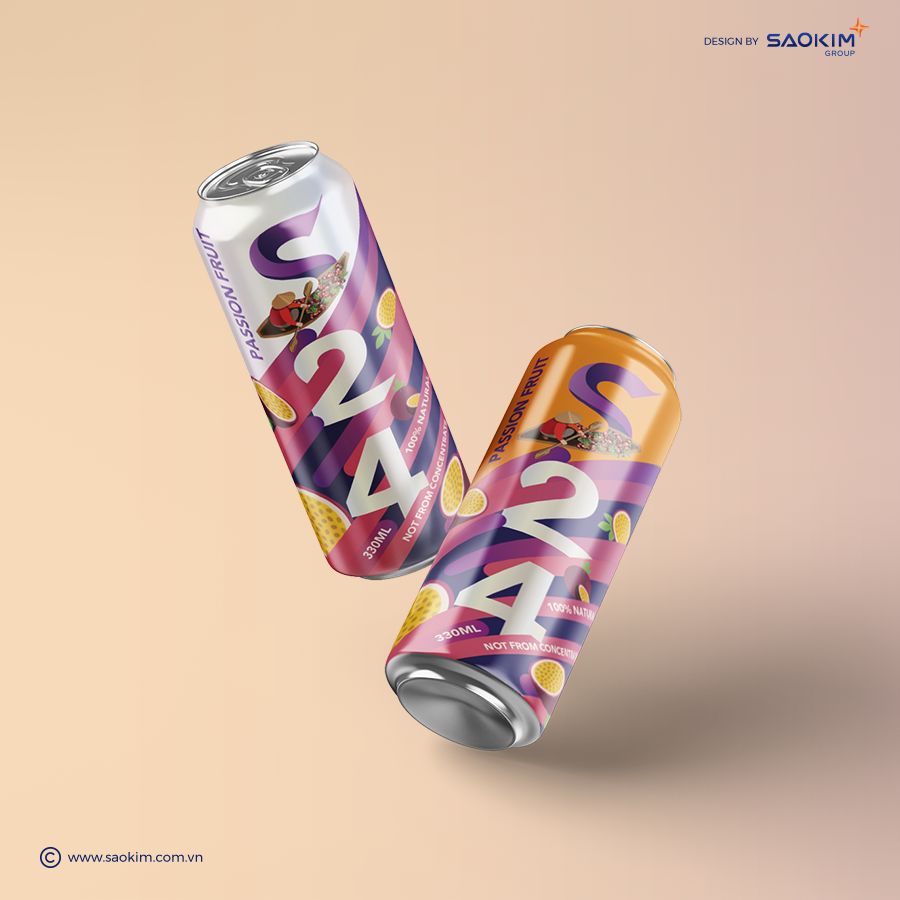 Thiết kế bao bì nhãn mác đồ uống - ảnh từ SaoKim Branding