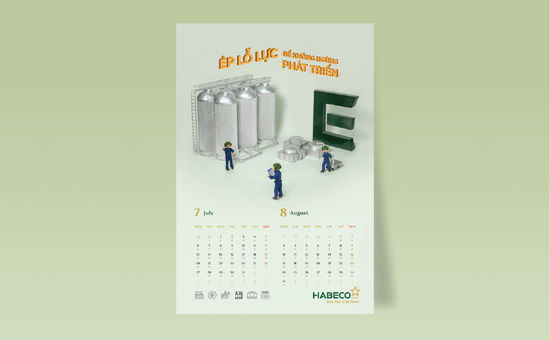 Dự án thiết kế lịch tết Habeco 2020 -16