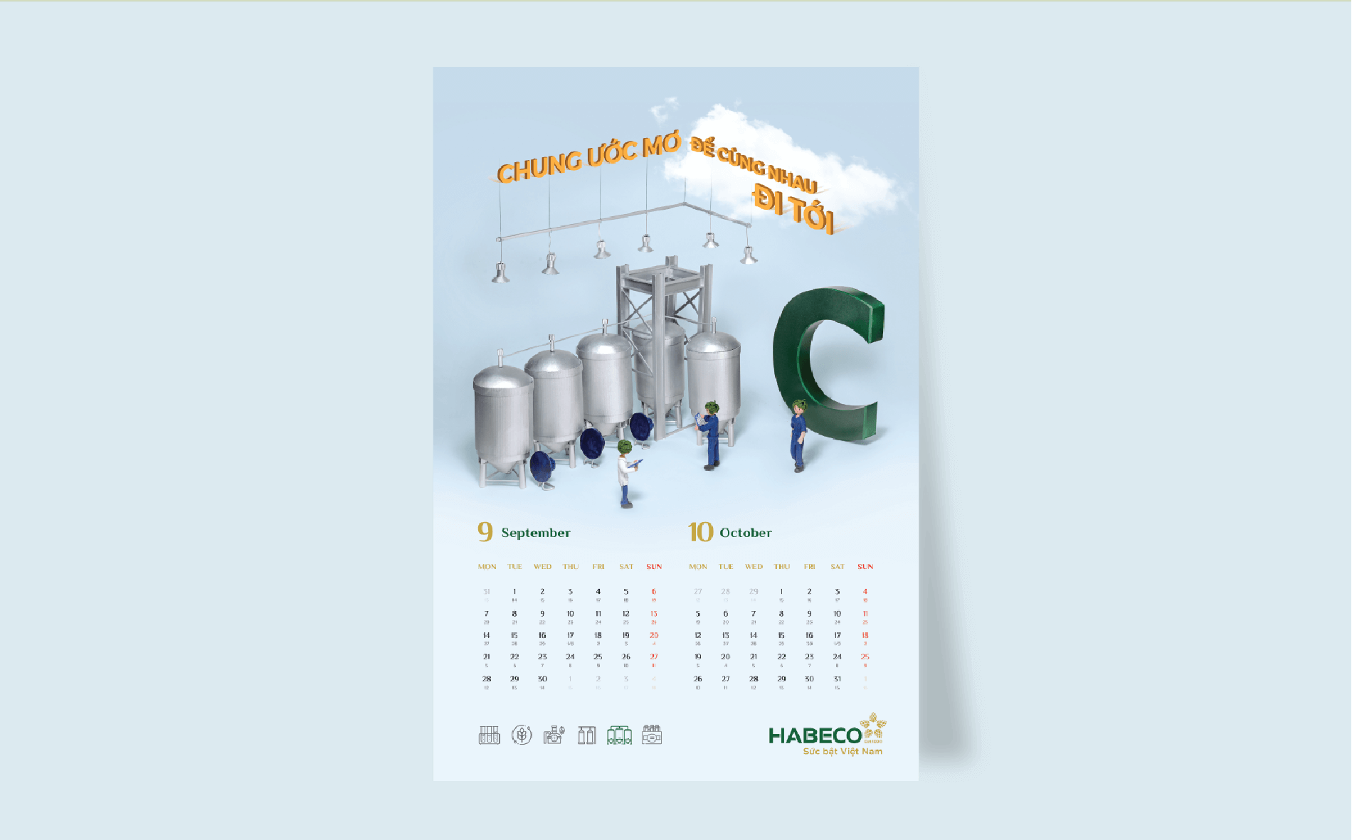 Dự án thiết kế lịch tết Habeco 2020 -17