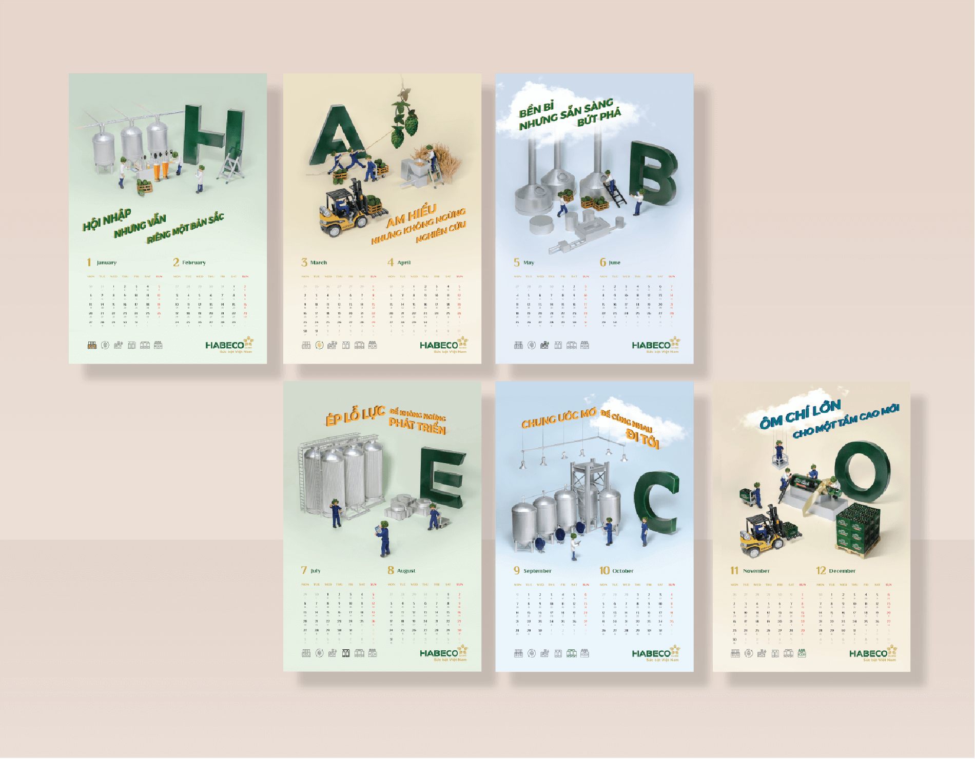 Dự án thiết kế lịch tết Habeco 2020 -19