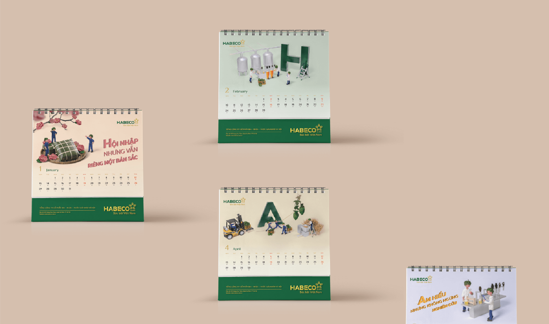 Dự án thiết kế lịch tết Habeco 2020 - 9
