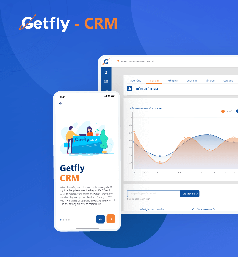 Dự án thiết kế nhận diện số, thiết kế UI UX website Getfly CRM - Sao Kim Branding