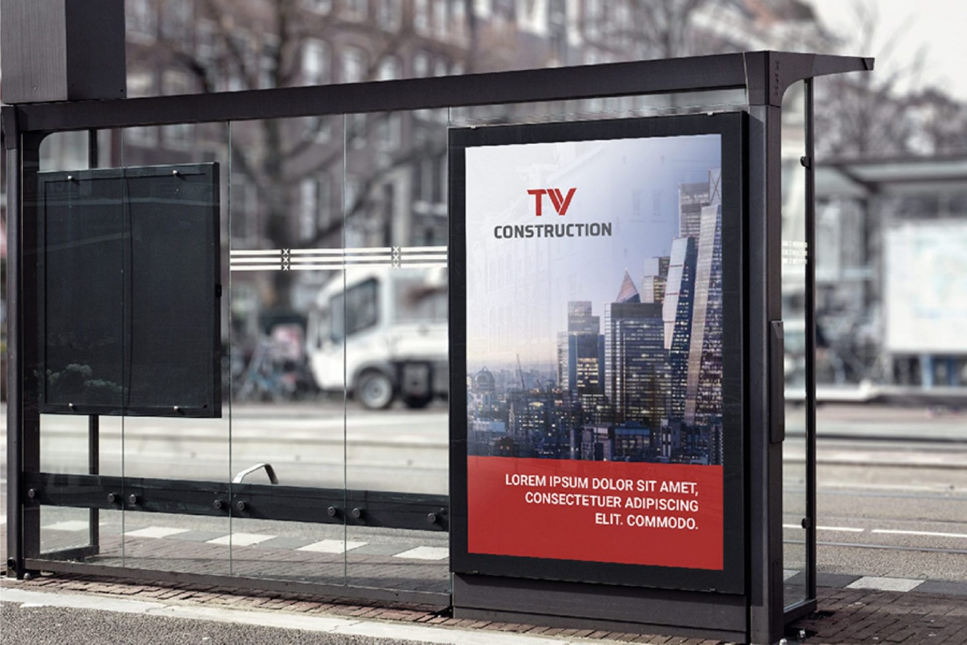 Dự án thiết kế thương hiệu TV Construction - Nhận diện ngoài trời (2)