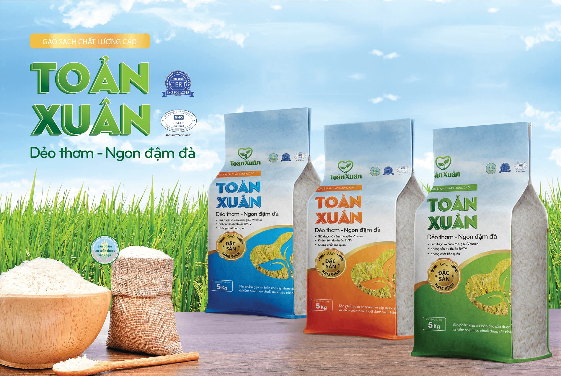 Dự án thiết kế thương hiệu, thiết kế bao bì Gạo Toản Xuân - 9