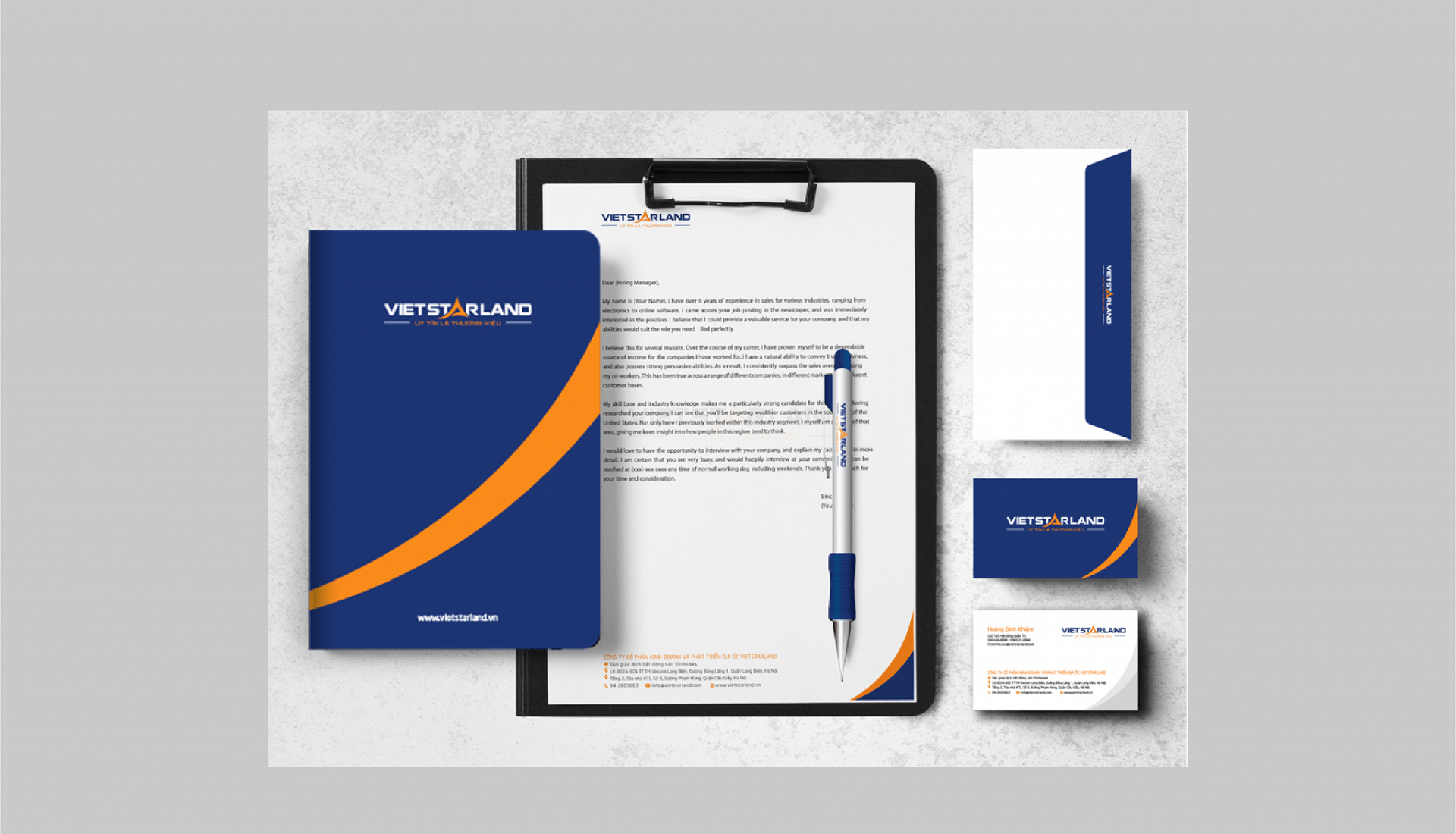 Dự án thiết kế thương hiệu, thiết kế hồ sơ năng lực VIETSTARLAND - 3