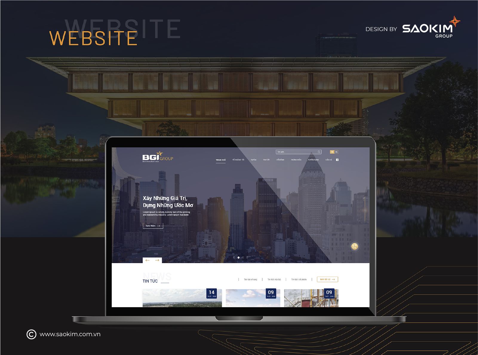 Dịch vụ thiết kế website - ảnh từ SaoKim Branding