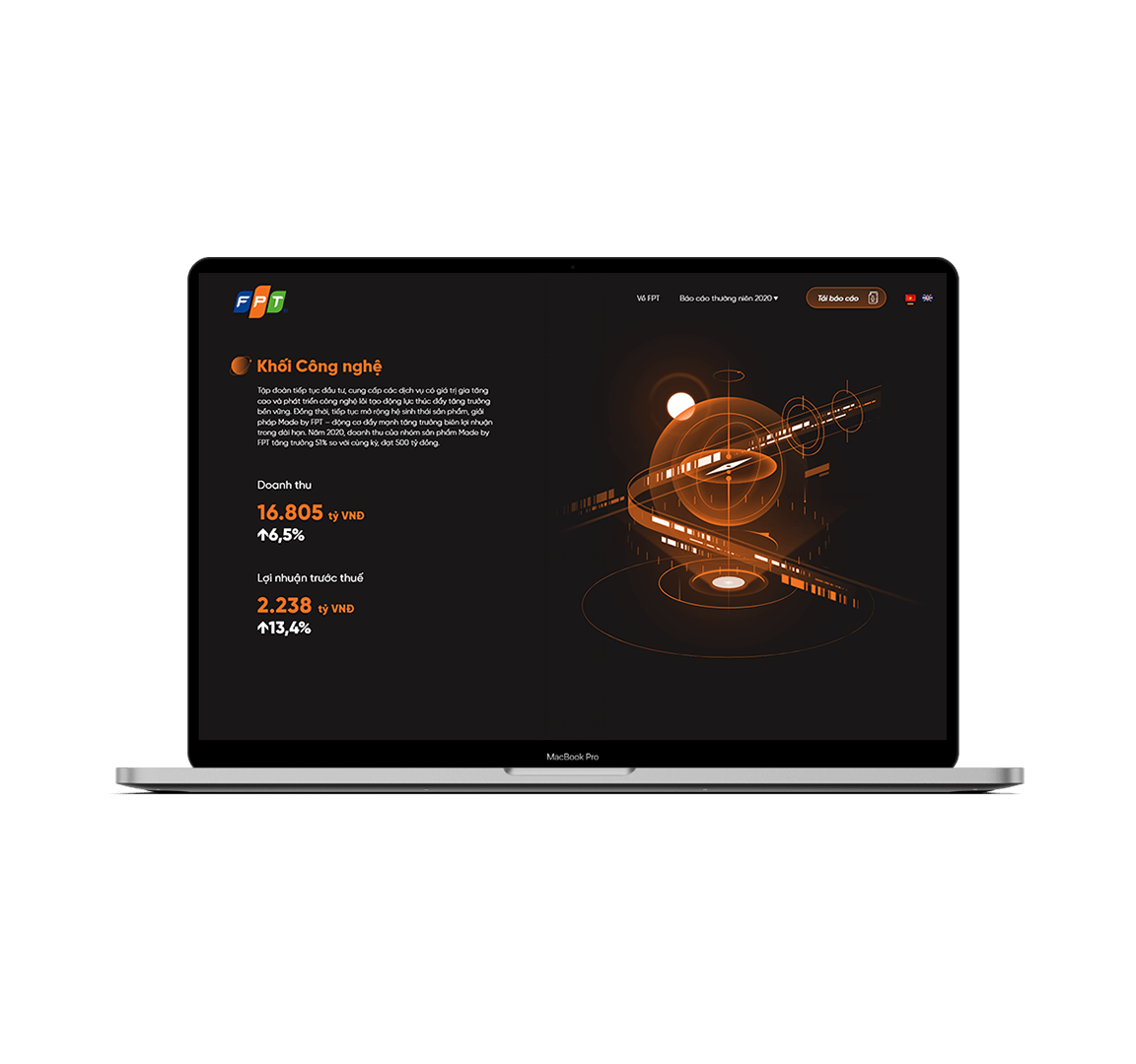 Dự án thiết kế website digital annual report của FPT 2020 - 1