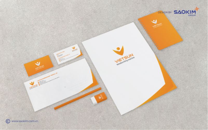 Dự án thiết kế thương hiệu Vietsun - Bộ nhận diện thương hiệu văn phòng