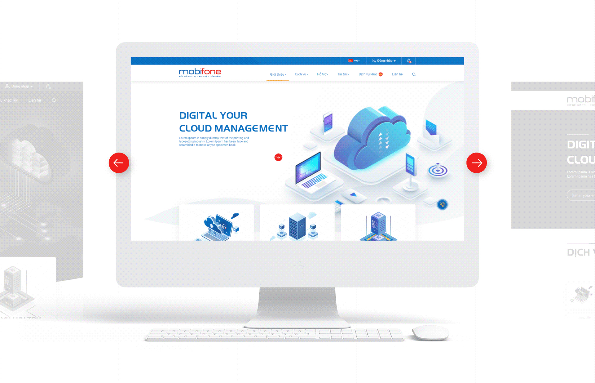 Dự án thiết kế Website Mobifone Cloud - 1