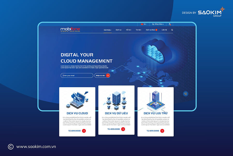 Dự án thiết kế Website Mobifone Cloud - 9