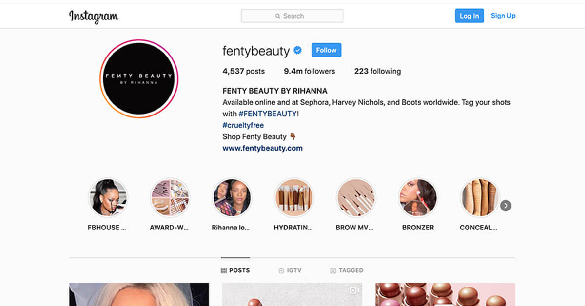 Xu hướng xây dựng thương hiệu với hashtag thương hiệu - Fentybeauty