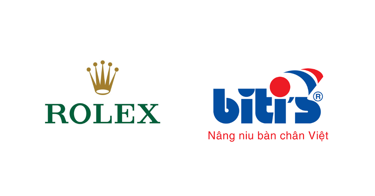 Ví dụ về nhãn hiệu Rolex và Bitis