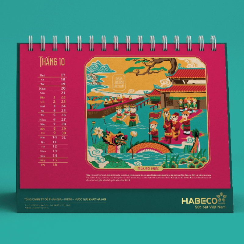Dự án thiết kế lịch tết Habeco 2022 do Sao Kim Branding thực hiện