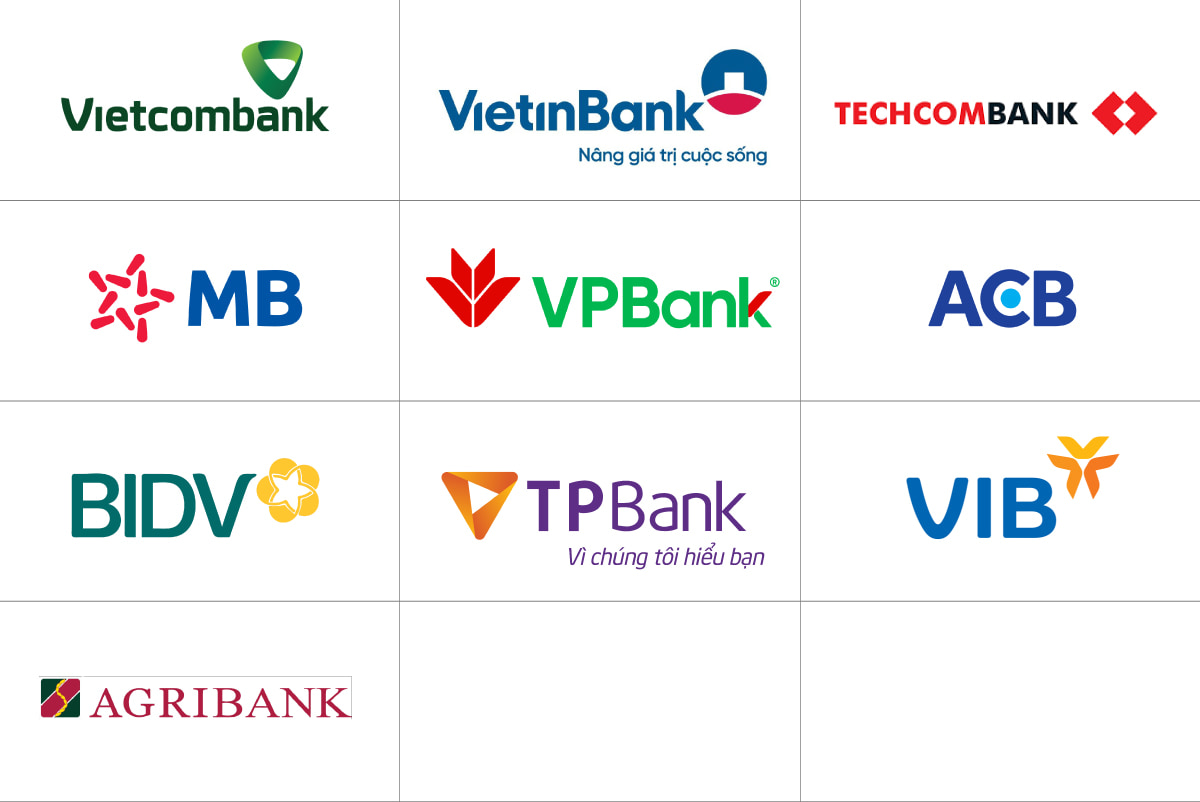 Mẫu thiết kế Logo top 10 Ngân hàng Việt Nam Uy tín