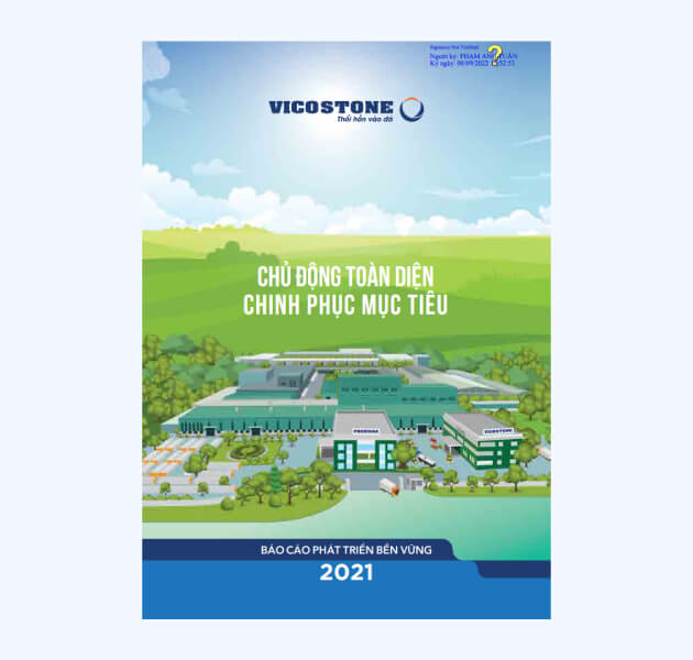 Mẫu Báo cáo phát triển bền vững Vicostone 2021