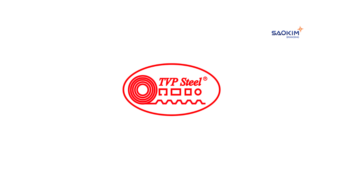 mẫu thiết kế logo công ty thép TVP Steel