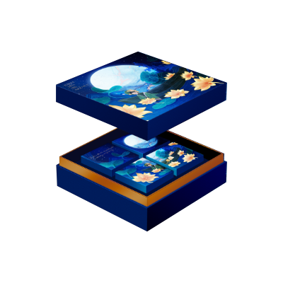 Mẫu thiết kế hộp bánh trung thu Bạch Liên Dạ Nguyệt