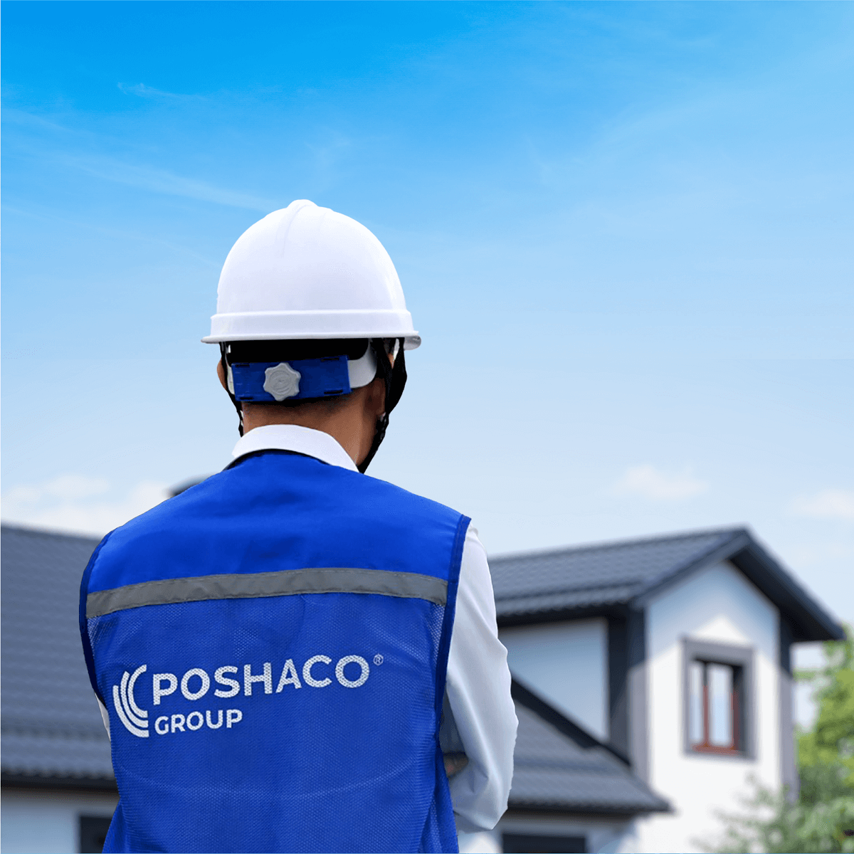 Dự án thiết kế logo, thiết kế bộ nhận diện thương hiệu POSHACO Group của Sao Kim Branding - Nhận diện áo đồng phục