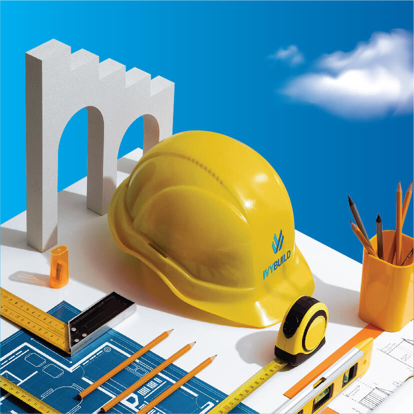 Thiết kế logo, thiết kế nhận diện thương hiệu IVYBUILD - Ứng dụng nhận diện thương hiệu IVYBUILD