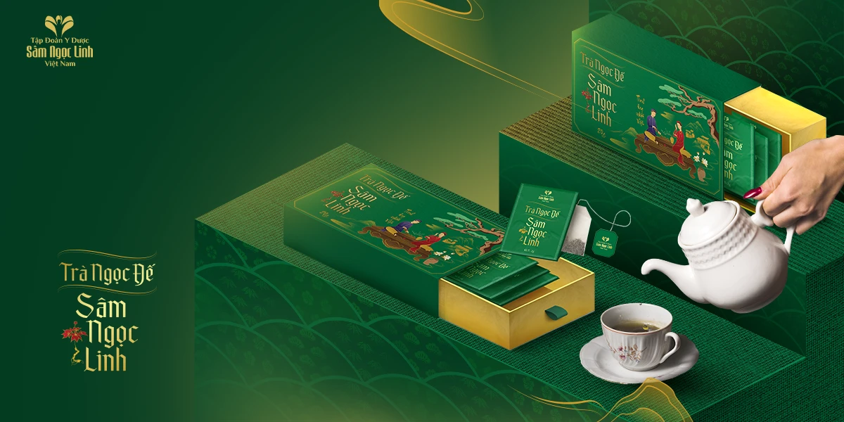 Dự án thiết kế bao bì nhãn mác sản phẩm Trà Ngọc Đế Sâm Ngọc Linh
