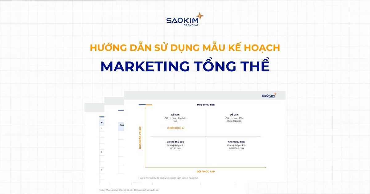 Hướng dẫn sử dụng mẫu kế hoạch Marketing Tổng Thể