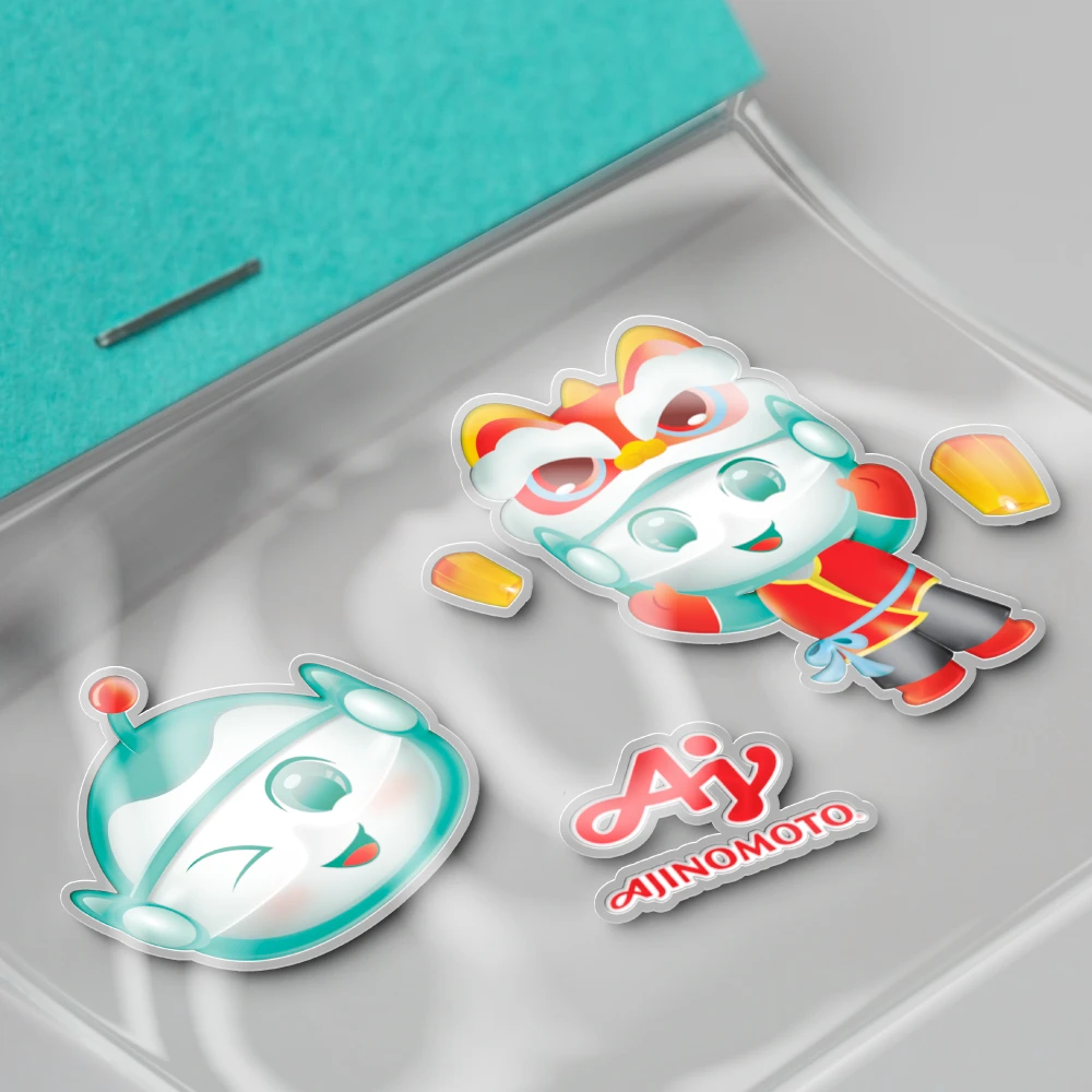 Thiết kế Mascot Ajinomoto - Ứng dụng vào stiker, móc treo mica